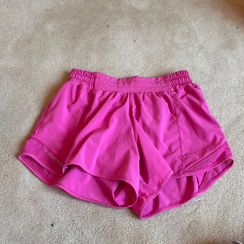 Sonic pink Lululemon hottie hot shorts